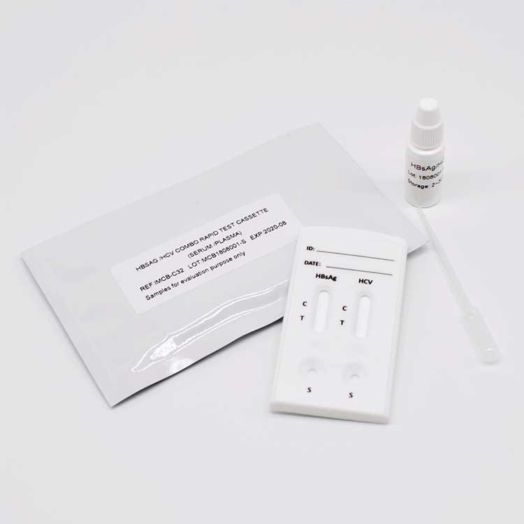 Kit de teste rápido 2 em 1 Hbsag Hcv Combo 2 Panel