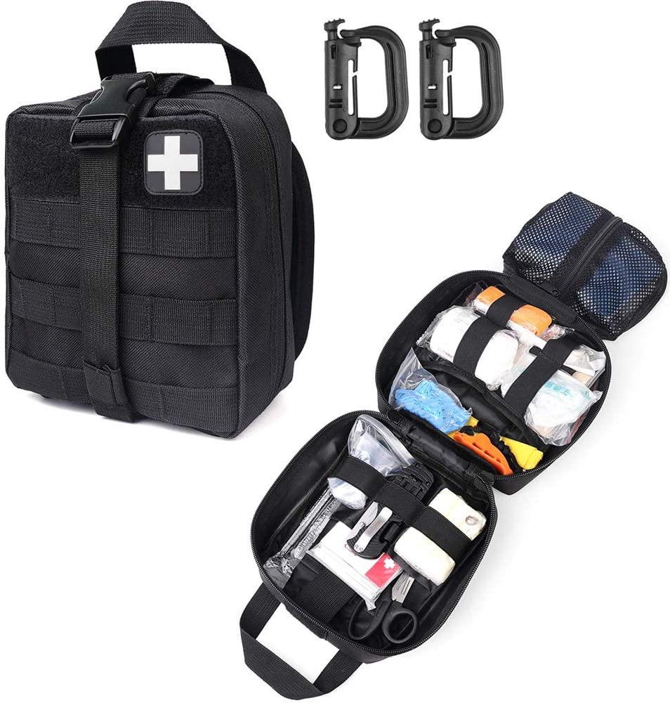 Malote médico militar BlackTactical de primeiros socorros inclui patch da cruz vermelha