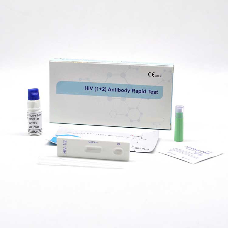 Ce0123 Sangue aprovado 1 + 2 kits de tiras de autoteste para HIV / aids para uso doméstico