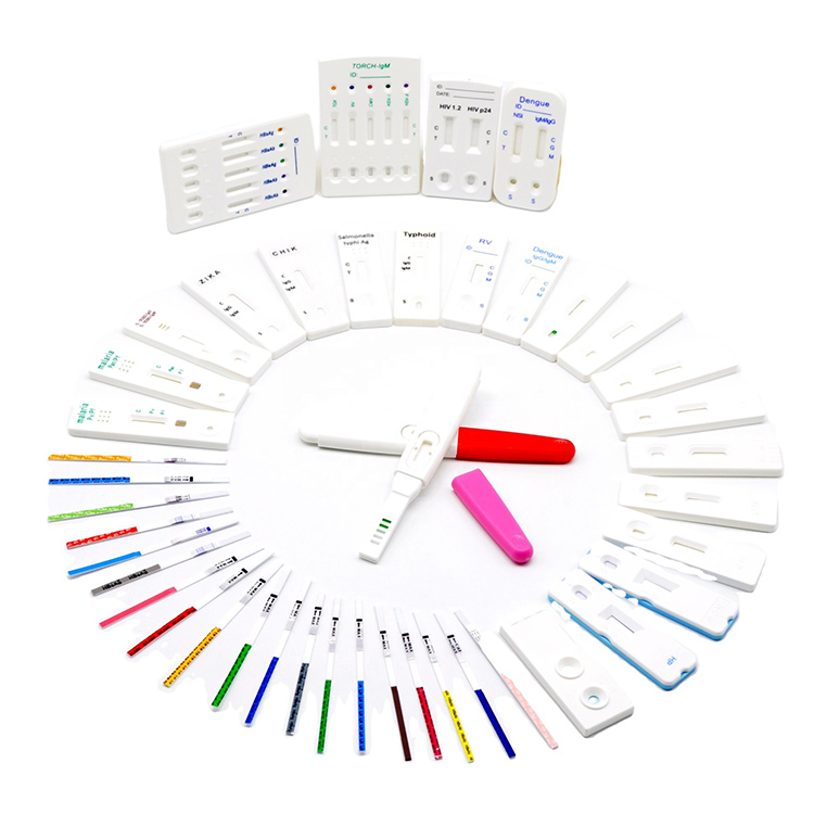 Antígeno de diagnóstico médico de alta precisão e anticorpo neutralizante Malária Igg Igm Hiv Hcg Flus Pcr A + b Swab Kit de teste rápido