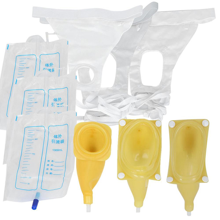 Saco coletor de urina de silicone para adultos urinol com bolsas cateter de urina para homens mais velhos, mulher, idosos, urinol, xixi